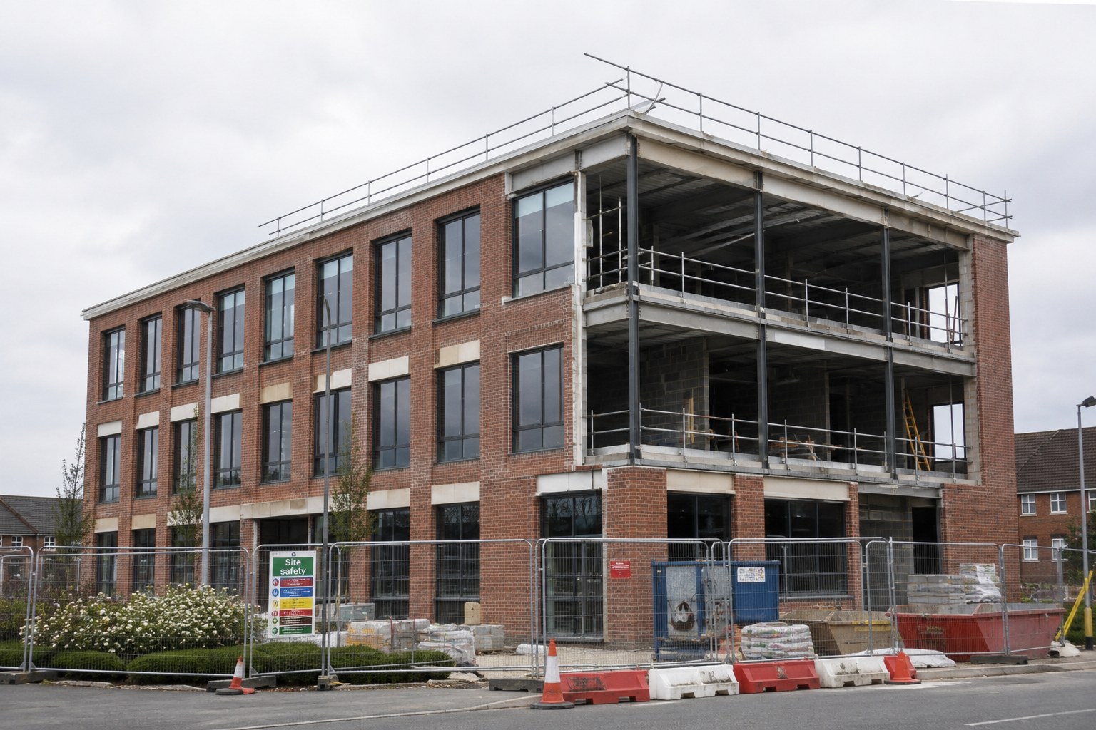 Commercial office building under construction